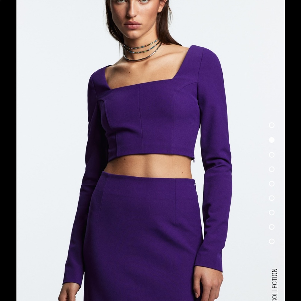 Zara purple crop top